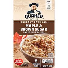 quaker instant oatmeal maple brown