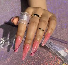 pink acrylic nails design for 2023 spring