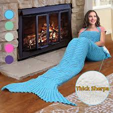 mermaid tail blanket crocheted co