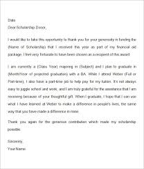 Sample Thank You Letter For Scholarship Google Search Thank You