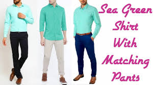 sea green shirt colour combination