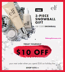 elf cosmetics 3 piece free bonus gift