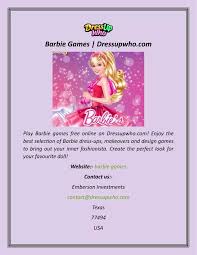 barbie games dressupwho powerpoint