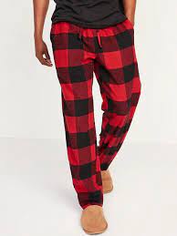 red buffalo plaid flannel pajama pants