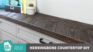 I promise, there is a method to my madness right now, and my method required that i spend some time working on my diy butcher block countertop for the vanity. How To Make A Cheap Countertop With A Herringbone Pattern Youtube
