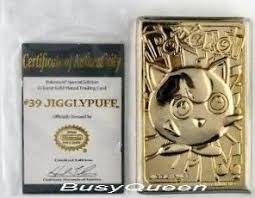 1999 pokemon charizard 23kt gold plated trading card. Jigglypuff Limited Edition Pokemon 23k Gold Plated Trading Card 39 Pokemon Pokeball Pokemon Pokeball