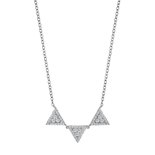 triple triangle diamond pendant