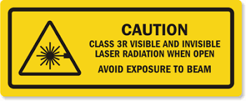 invisible laser radiation label sku