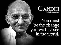 Here's what gandhi actually said: Gandhi Quotes About Change Quotesgram