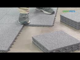 modular carpet tiles over concrete
