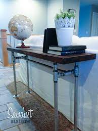 Easy Diy Sofa Table With Pipe Frame