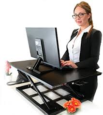 Standing desk amazon decor ideasdecor ideas. Amazon Com Standing Sit And Stand Up Desk Easy Height Adjustable Table Jack Desk Converter With Huge 32 X 22 Instantly Convert Any Variable Portable Computer Monitors For Work Home By