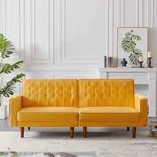 Square Arm Velvet Sofa