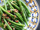balsamic pancetta green beans with shallots