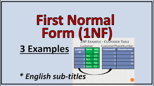 first normal form in dbms normalization
