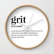 Grit Definition Wall Clock By Standard