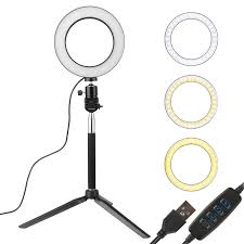 Eeekit Led Ring Light And Stand 5500k Dimmable Led Ring Light 10 Brightness Level 3 Light Colors Led Ring Light Kit With Light Stand For Makeup Camera Smart Phone Youtube Self Portrait Shooting Walmart Com