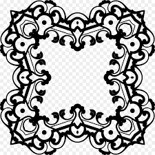 black and white flower png