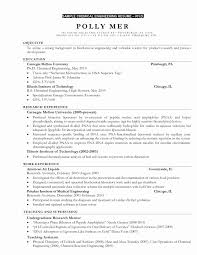 Chemistry Resume Format New Resume Format For Phd Inspirational 14
