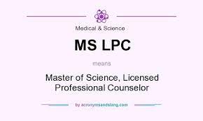 what does ms lpc mean definition of