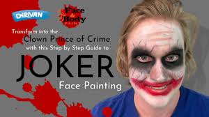 easy joker face paint step by step