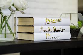 gold foil white coffee table books