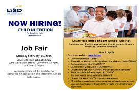 lisd child nutrition job fair