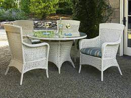White Wicker Dining Chairs