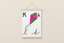 Letter K Wall Decor Colorful Wall Art