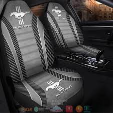 Ford Mustang Logo Grey Car Seat Covers