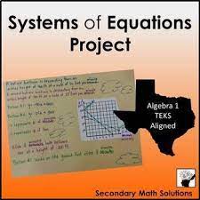 Systems Of Equations Project Systems
