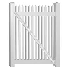 White Vinyl Picket Fence Gate Kit