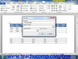 Word 2010 Tutorial Inserting Table