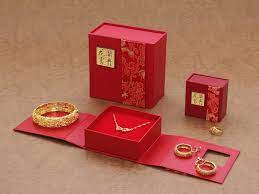 chinese style gold pendant bracelet box