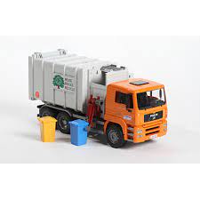 bruder man side loading garbage truck