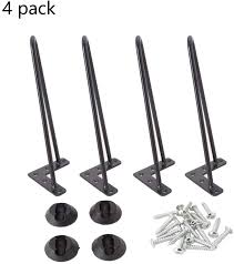 Looking to spruce up your dining area? Furniture Legs 4 Pack Metal Furniture Hairpin Leg Black Solid Raw Steel Mid Century Modern 2 Rods Furniture Leg With Protectors Feet For Wood Tables And Coffee Tables Osring 10 Inch Hairpin Table