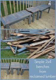 I want to build some quick easy projects using 2x4's. Simple Bench Made From 2x4 S My Repurposed Life Rescue Re Imagine Repeat