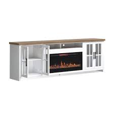 Brown Tv Stand With Electric Fireplace