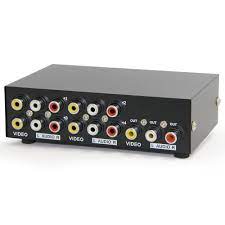 Amazon.com: Panlong 4-Way AV Switch RCA Switcher 4 in 1 Out Composite Video  L/R Stereo Audio Selector Box for DVD STB Game Consoles : Electronics