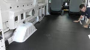 rubber van mat in a ford transit van