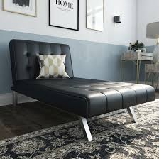 emily faux leather single chaise sofa