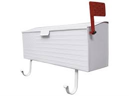 White Patriotic Wall Mounted Mailbox