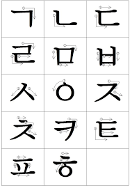 korean alphabet writing 한글 쓰는 순서