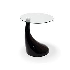 Teardrop Side Table Black Color With 18