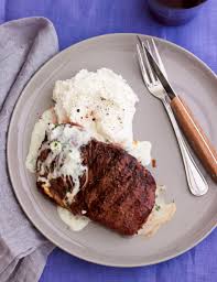 scotch fillet steak with green garlic