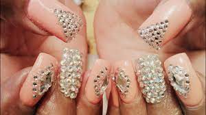 fancy gel color diamond nail art
