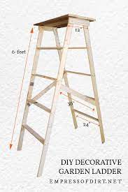 how to build a simple garden art ladder