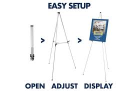 Flipchart Pad Retainer Accessory For 50e 55e Telescoping Display Easels Silver