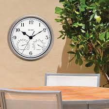 Round Metal Frame Outdoor Wall Clock
