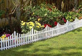 White Garden Picket Fence Panels